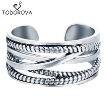 Load image into Gallery viewer, Todorova Antique Beach Punk Rings Vintage Geometric Knuckle Rings for Women Men Carved Adjustable Finger Foot Toe Ring