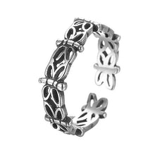 Load image into Gallery viewer, Todorova Antique Beach Punk Rings Vintage Geometric Knuckle Rings for Women Men Carved Adjustable Finger Foot Toe Ring
