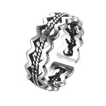 Load image into Gallery viewer, Todorova Antique Beach Punk Rings Vintage Geometric Knuckle Rings for Women Men Carved Adjustable Finger Foot Toe Ring