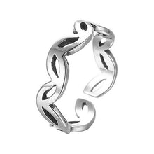 Load image into Gallery viewer, Todorova Antique Beach Punk Rings Vintage Geometric Knuckle Rings for Women Men Carved Adjustable Finger Foot Toe Ring