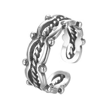 Load image into Gallery viewer, Todorova Antique Beach Punk Rings Vintage Geometric Knuckle Rings for Women Men Carved Adjustable Finger Foot Toe Ring