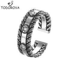 Load image into Gallery viewer, Todorova Antique Beach Punk Rings Vintage Geometric Knuckle Rings for Women Men Carved Adjustable Finger Foot Toe Ring