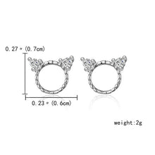 Load image into Gallery viewer, Rinhoo Cute Kitten Animal Stud Earrings Fashion Jewelry Gifts Women   Girls Daily Sweet Cat Ear Design Minimalist Trendy Earring
