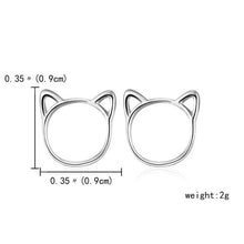 Load image into Gallery viewer, Rinhoo Cute Kitten Animal Stud Earrings Fashion Jewelry Gifts Women   Girls Daily Sweet Cat Ear Design Minimalist Trendy Earring