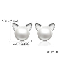 Load image into Gallery viewer, Rinhoo Cute Kitten Animal Stud Earrings Fashion Jewelry Gifts Women   Girls Daily Sweet Cat Ear Design Minimalist Trendy Earring