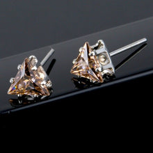 Load image into Gallery viewer, 11 Color Fashion Triangle Earring For Women 6MM Simulated Zircon Small Stud Earrings Minimalist Jewelry