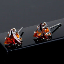 Load image into Gallery viewer, 11 Color Fashion Triangle Earring For Women 6MM Simulated Zircon Small Stud Earrings Minimalist Jewelry