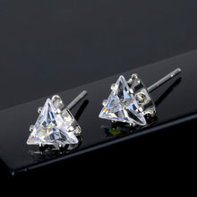 Load image into Gallery viewer, 11 Color Fashion Triangle Earring For Women 6MM Simulated Zircon Small Stud Earrings Minimalist Jewelry