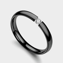 Load image into Gallery viewer, Engagement Ring for Women Stainless Steel Silver Gold Color Finger Girl Gift US Size 5 6 7 8 9 10 11 12 13 Fashion Jewelry 2019