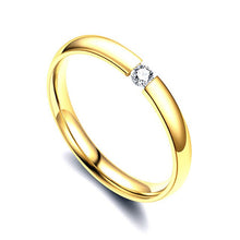 Load image into Gallery viewer, Engagement Ring for Women Stainless Steel Silver Gold Color Finger Girl Gift US Size 5 6 7 8 9 10 11 12 13 Fashion Jewelry 2019