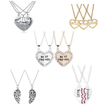Load image into Gallery viewer, New Hot Heart Broken Style 2-Piece And 3 Parts Pendant Necklace Best Friend Forever Necklace Jewelry Gift For Girl