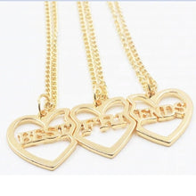 Load image into Gallery viewer, New Hot Heart Broken Style 2-Piece And 3 Parts Pendant Necklace Best Friend Forever Necklace Jewelry Gift For Girl