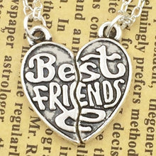 Load image into Gallery viewer, New Hot Heart Broken Style 2-Piece And 3 Parts Pendant Necklace Best Friend Forever Necklace Jewelry Gift For Girl