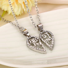 Load image into Gallery viewer, New Hot Heart Broken Style 2-Piece And 3 Parts Pendant Necklace Best Friend Forever Necklace Jewelry Gift For Girl