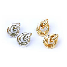 Load image into Gallery viewer, LWONG 2018 New Gold Silver Color Knotted Stud Earrings Classic Twisted Small Stud Earrings Cute Solid Minimalist Studs Jewelry