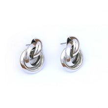 Load image into Gallery viewer, LWONG 2018 New Gold Silver Color Knotted Stud Earrings Classic Twisted Small Stud Earrings Cute Solid Minimalist Studs Jewelry