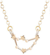 Load image into Gallery viewer, QIMING 12 Constellation Zodiac Sign Necklace For Women Gold Silver Jewelry Leo Libra Aries Pendant Horoscope Astrology Necklace