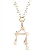 Load image into Gallery viewer, QIMING 12 Constellation Zodiac Sign Necklace For Women Gold Silver Jewelry Leo Libra Aries Pendant Horoscope Astrology Necklace