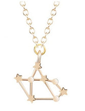 Load image into Gallery viewer, QIMING 12 Constellation Zodiac Sign Necklace For Women Gold Silver Jewelry Leo Libra Aries Pendant Horoscope Astrology Necklace