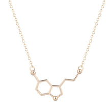 Load image into Gallery viewer, QIAMNI Serotonin Molecule Chemistry Geometric Polygon Pendant Necklace Dopamine Love Jewelry Christmas Party Gift for Girl Women