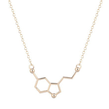 Load image into Gallery viewer, QIAMNI Serotonin Molecule Chemistry Geometric Polygon Pendant Necklace Dopamine Love Jewelry Christmas Party Gift for Girl Women