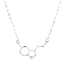 Load image into Gallery viewer, QIAMNI Serotonin Molecule Chemistry Geometric Polygon Pendant Necklace Dopamine Love Jewelry Christmas Party Gift for Girl Women