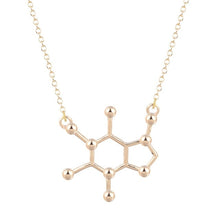 Load image into Gallery viewer, QIAMNI Serotonin Molecule Chemistry Geometric Polygon Pendant Necklace Dopamine Love Jewelry Christmas Party Gift for Girl Women