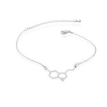 Load image into Gallery viewer, QIAMNI Serotonin Molecule Chemistry Geometric Polygon Pendant Necklace Dopamine Love Jewelry Christmas Party Gift for Girl Women