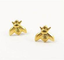 Load image into Gallery viewer, On Sale Fashion Dainty Minimalist Bee Earrings Simple Cute Ear Studs Mujeres moda Bijoux Jewelry Stud Earrings E5054