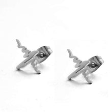 Load image into Gallery viewer, Creative ECG Ear Studs Stylish golden silver color stainless steel Heartbeat earrings for women girl Minimalist jewelry 2019