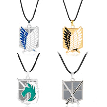 Load image into Gallery viewer, Attack on Titan Necklaces Pendants Wings Of Liberty Metal Unisex Leather Chain Fashion Jewelry Pendant Two Colors