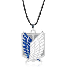 Load image into Gallery viewer, Attack on Titan Necklaces Pendants Wings Of Liberty Metal Unisex Leather Chain Fashion Jewelry Pendant Two Colors