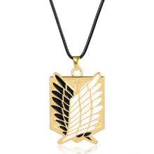 Load image into Gallery viewer, Attack on Titan Necklaces Pendants Wings Of Liberty Metal Unisex Leather Chain Fashion Jewelry Pendant Two Colors