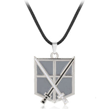Load image into Gallery viewer, Attack on Titan Necklaces Pendants Wings Of Liberty Metal Unisex Leather Chain Fashion Jewelry Pendant Two Colors