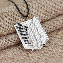 Load image into Gallery viewer, Attack on Titan Necklaces Pendants Wings Of Liberty Metal Unisex Leather Chain Fashion Jewelry Pendant Two Colors