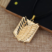 Load image into Gallery viewer, Attack on Titan Necklaces Pendants Wings Of Liberty Metal Unisex Leather Chain Fashion Jewelry Pendant Two Colors