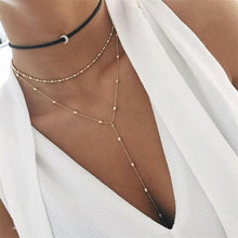 Load image into Gallery viewer, 2018 New Multilayer Crystal Shell Moon Pendant Necklaces For Women Vintage Charm Choker Necklace Statement Party Jewelry Gift