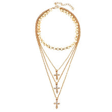 Load image into Gallery viewer, 2018 New Multilayer Crystal Shell Moon Pendant Necklaces For Women Vintage Charm Choker Necklace Statement Party Jewelry Gift