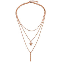 Load image into Gallery viewer, 2018 New Multilayer Crystal Shell Moon Pendant Necklaces For Women Vintage Charm Choker Necklace Statement Party Jewelry Gift