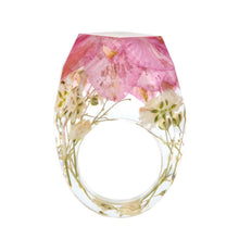 Load image into Gallery viewer, New Transparent Forest Handmade Dried Flower Resin Ring Colorful Ink Pattern Scenery for Women Fashion Jewelry Ring