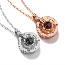 Load image into Gallery viewer, 2018 New Arrival Rose Gold&amp;Silver 100 languages I love you Projection Pendant Necklace Romantic Love Memory Wedding Jewelery