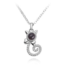 Load image into Gallery viewer, 2018 New Arrival Rose Gold&amp;Silver 100 languages I love you Projection Pendant Necklace Romantic Love Memory Wedding Jewelery