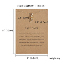 Load image into Gallery viewer, Fashion Jewelry Cute Cat Lover Necklace &amp; Pendant For Women Gift For Women Gold Silver Cat Pendant Short Chain Necklace