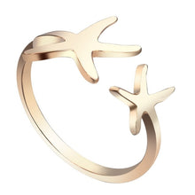 Load image into Gallery viewer, QIAMNI DNA Fish Tail Pineapple Molecule Heart Puzzle Pulse Ring for Women Elephant Deer Crab Ring Best Friend Birthday Gift