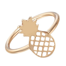 Load image into Gallery viewer, QIAMNI DNA Fish Tail Pineapple Molecule Heart Puzzle Pulse Ring for Women Elephant Deer Crab Ring Best Friend Birthday Gift
