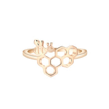 Load image into Gallery viewer, QIAMNI DNA Fish Tail Pineapple Molecule Heart Puzzle Pulse Ring for Women Elephant Deer Crab Ring Best Friend Birthday Gift