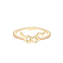 Load image into Gallery viewer, QIAMNI DNA Fish Tail Pineapple Molecule Heart Puzzle Pulse Ring for Women Elephant Deer Crab Ring Best Friend Birthday Gift