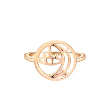 Load image into Gallery viewer, QIAMNI DNA Fish Tail Pineapple Molecule Heart Puzzle Pulse Ring for Women Elephant Deer Crab Ring Best Friend Birthday Gift