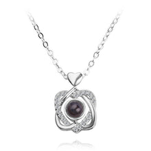 Load image into Gallery viewer, 2018 New Arrival Rose Gold&amp;Silver 100 languages I love you Projection Pendant Necklace Romantic Love Memory Wedding Jewelery