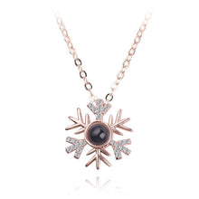 Load image into Gallery viewer, 2018 New Arrival Rose Gold&amp;Silver 100 languages I love you Projection Pendant Necklace Romantic Love Memory Wedding Jewelery